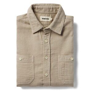 The Utility Shirt in Stone Double Cloth (S - 38)